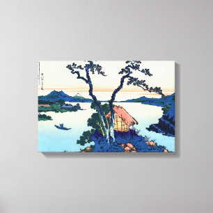 Toile Katsushika Hokusai - Lac Suwa dans la province de