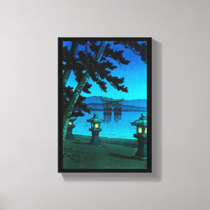 Toile Kawase éclairé par la lune japonais frais de has