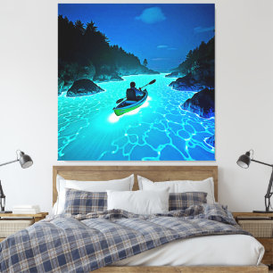 Toile Kayak dans la conception de l'eau brillante