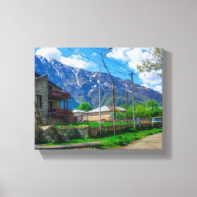 Toile Kazbegi Stepantsminda Géorgie Caucuses Montagnes (Recto)