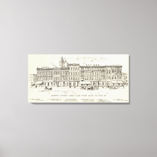 Toile Kearny, Bush et Pine West Side (Recto)