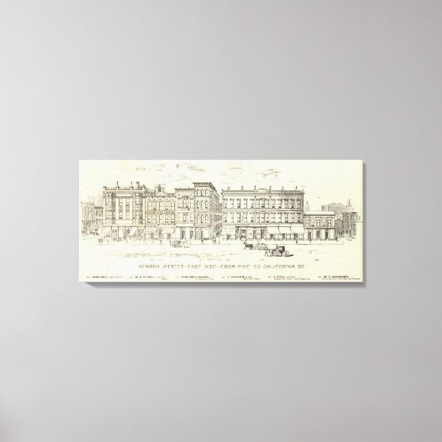 Toile Kearny, Pine et Californie East Side (Recto)