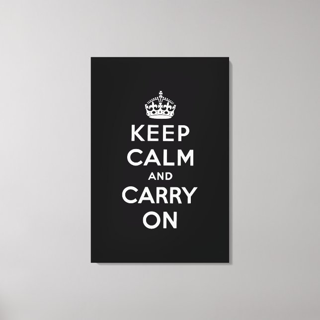 Toile keep calm and carry on original (Recto)