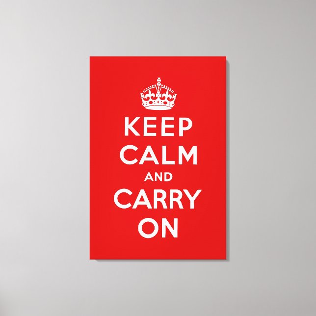 Toile keep calm and carry on original (Recto)