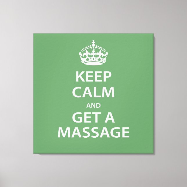 Toile Keep Calm and Get a massage (Recto)