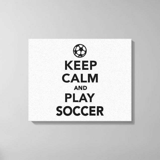 Toile Keep calm and play Soccer (Recto)