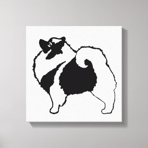 Toile Keeshond Graphics - Cute Original Chig Art