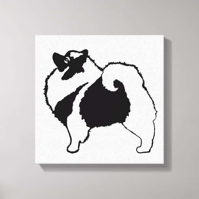 Toile Keeshond Graphics - Cute Original Chig Art (Recto)