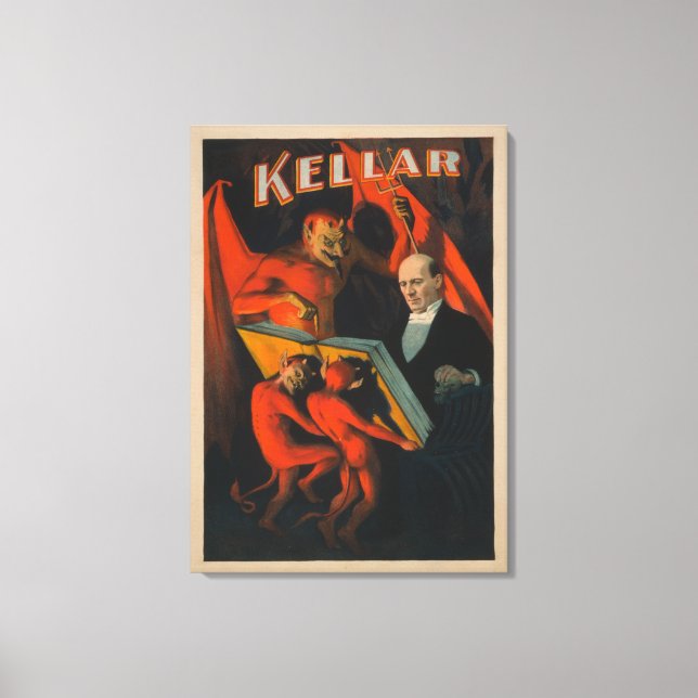 Toile Kellar Devil et les démons avec l'affiche du livre (Recto)