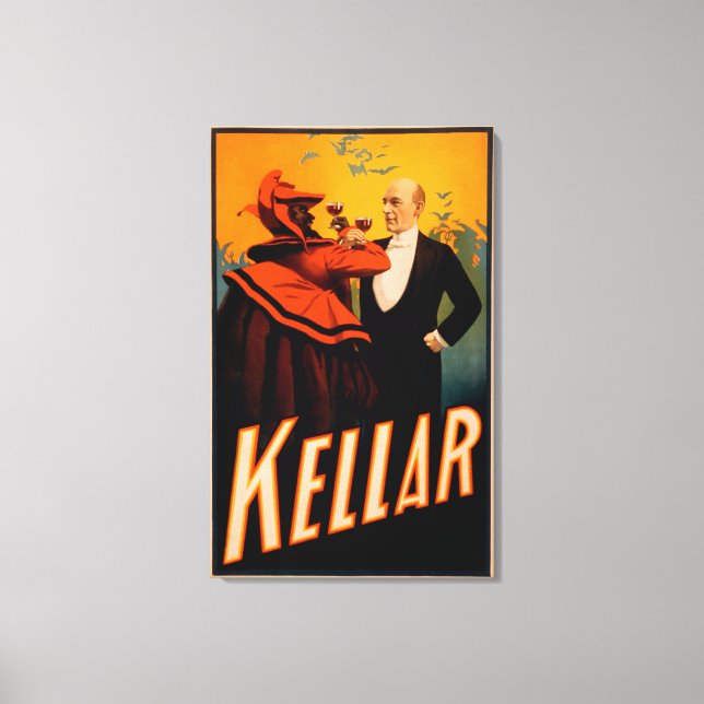 Toile Kellar Magicien Boire du vin avec le diable (Recto)