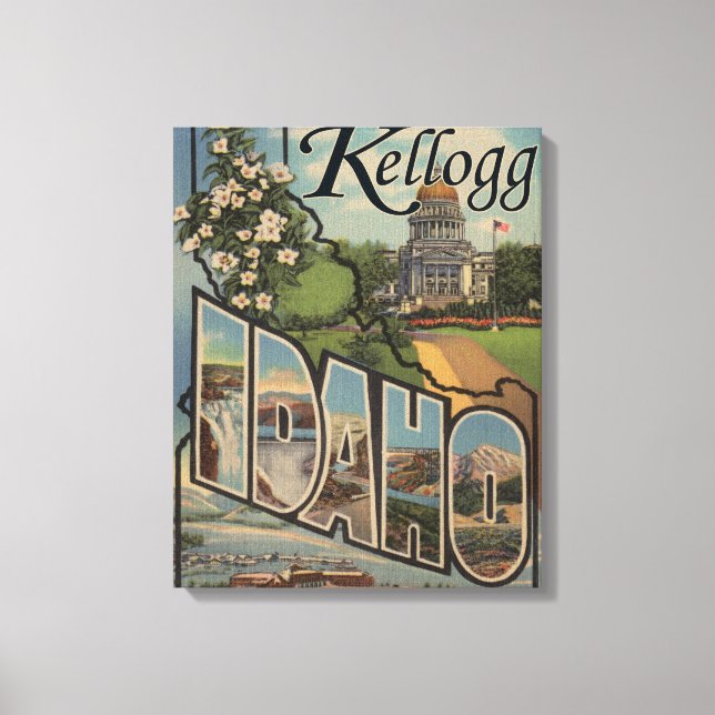 Toile Kellogg, Idaho - Scènes de grandes lettres (Recto)