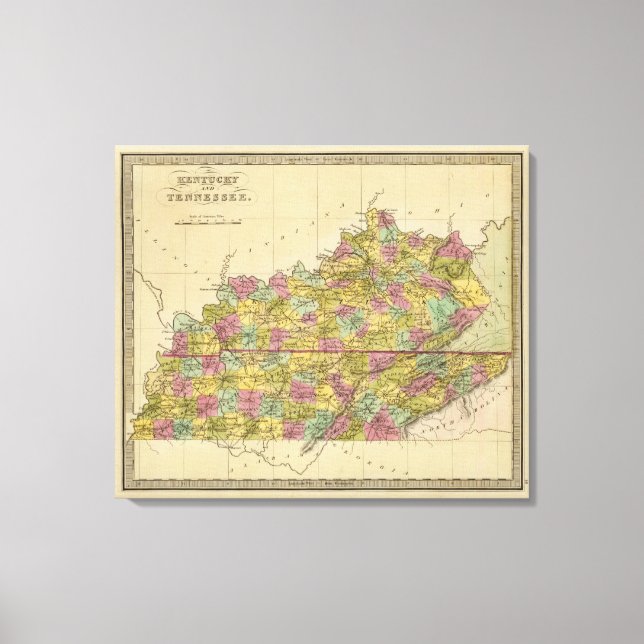 Toile Kentucky Et Tennessee (Recto)