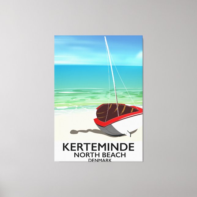 Toile Kerteminde North Beach Danemark Affiche de voyage (Recto)