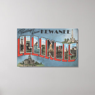 Toile Kewanee, l'Illinois - grandes scènes de lettre