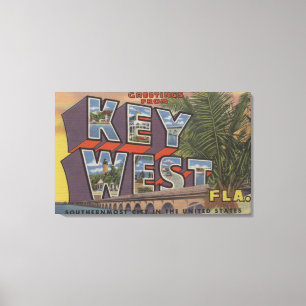 Toile Key West, la Floride - grandes scènes de lettre