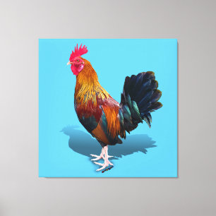 Toile Key West - Rooster tzigane