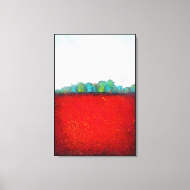 Toile Kim Niles Arbor Paysage ROUGE (Recto)