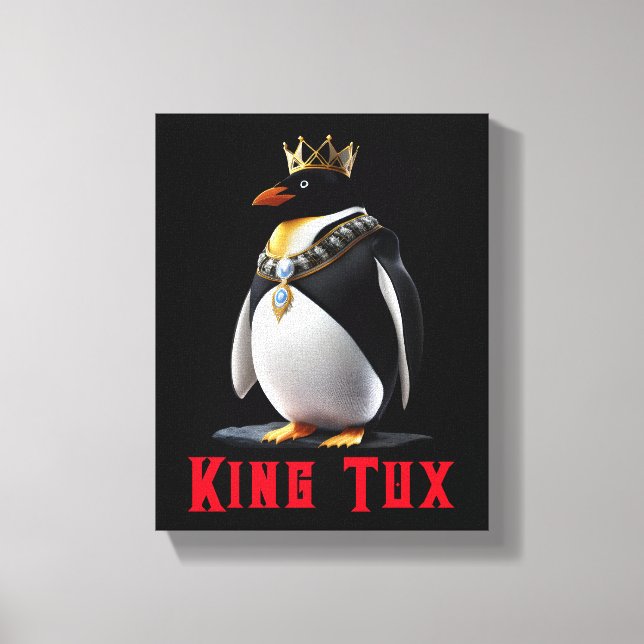 Toile King Tux - Regal Linux Penguin (Recto)