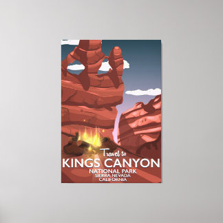 Toile Kings Canyon Sierra Nevada poster Voyage