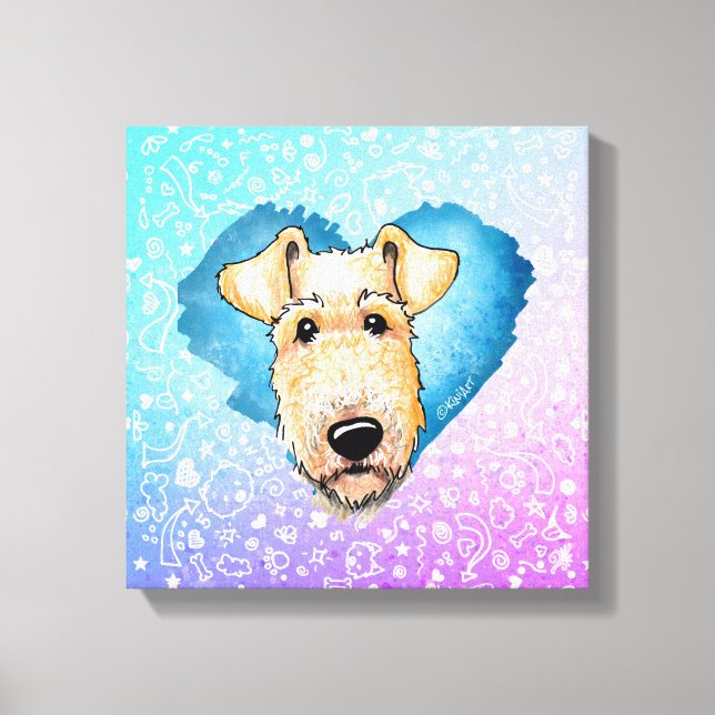 Toile KiniArt Airedale Terrier Canvas Imprimer (Recto)