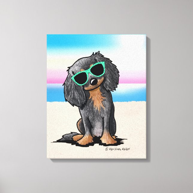 Toile KiniArt Cavalier King Charles Spaniel Beach (Recto)