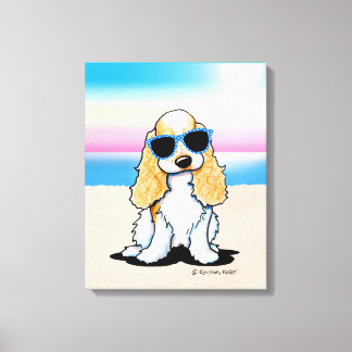 Toile KiniArt Cocker Spaniel Dog Beach