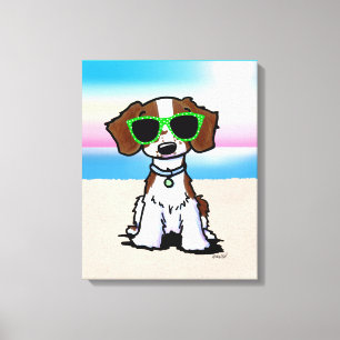 Toile KiniArt Français Bretagne Canvas de plage de chien