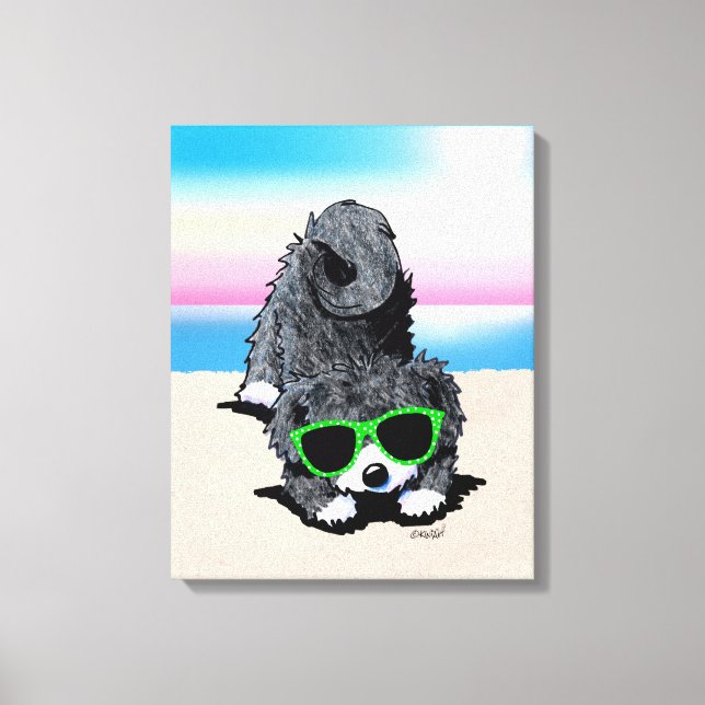 Toile KiniArt Havanese Dog Beach Canvas Imprimer (Recto)