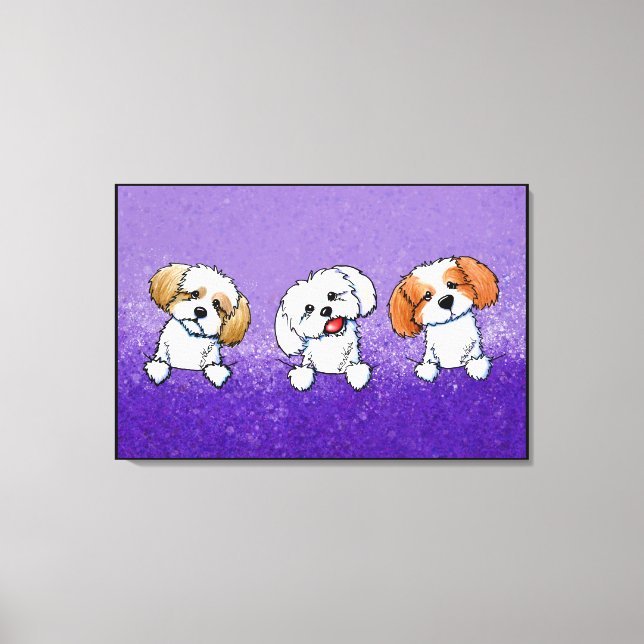 Toile KiniArt Shih Tzu Trio (Recto)
