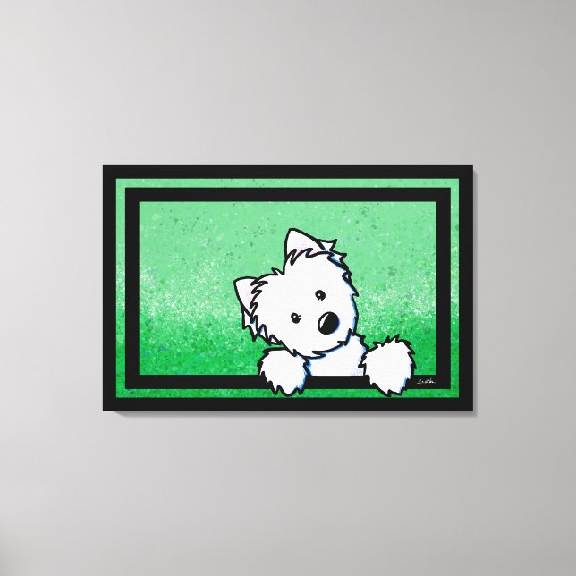 Toile KiniArt Westie Terrier Dog Art (Recto)
