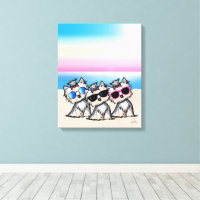 KiniArt Yorkie Trio Beach