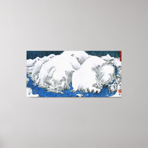 Toile Kiso Road Snowstorm Hiroshige Art japonais