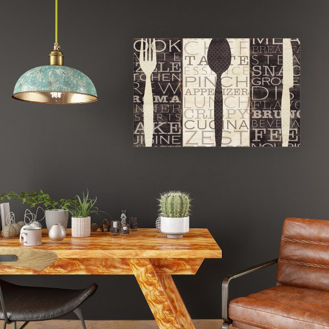 Toile Kitchen Words Trio (Créateur téléchargé)