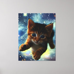 Toile Kitten Courant Dans L'Espace