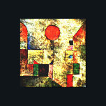 Toile Klee - Balloon rouge<br><div class="desc">Balloon rouge,  célèbre peinture de Paul Klee.</div>