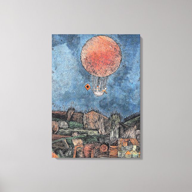Toile Klee - Der Luftballon, oeuvre d'art abstraite (Recto)