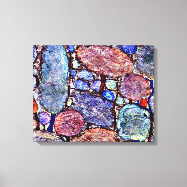Toile Klee - Forêt Colorée, peinture célèbre (Recto)