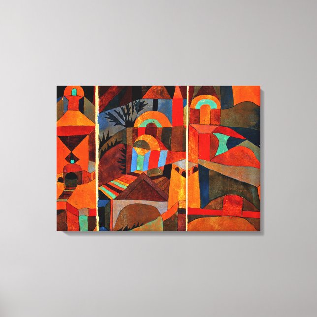 Toile Klee - Jardins du Temple (Recto)