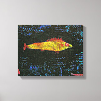 Toile Klee - Le poisson d'or, célèbre peinture,