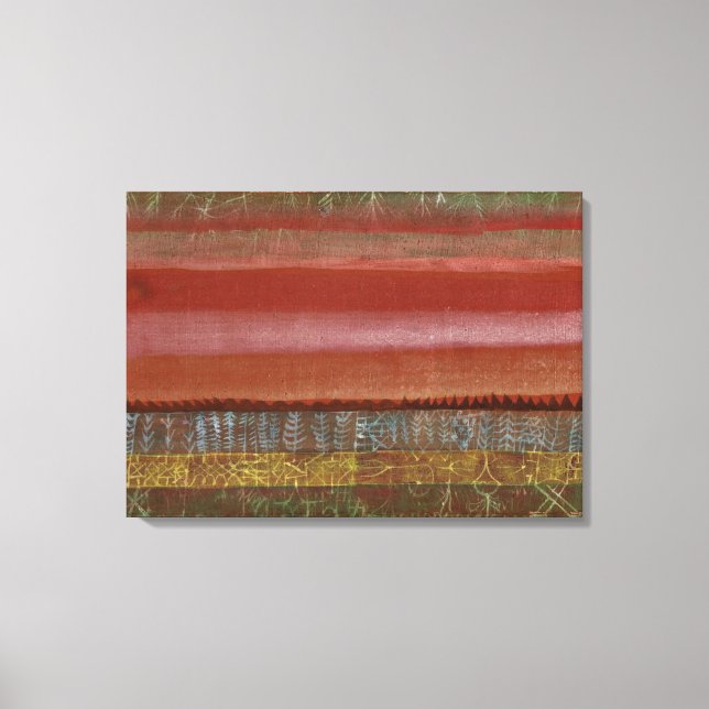 Toile Klee - Paysage plat, art abstrait (Recto)