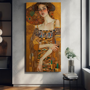 Toile Klimt Adele Bloch-Bauer peinture en mosaïque or Ca