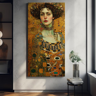Toile Klimt Adele Bloch-Bauer peinture en mosaïque or Ca