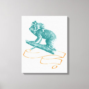 Toile Koala avec bébé