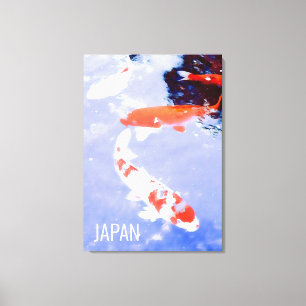 Toile Kohaku koi Japonais affiche de voyage des poissons
