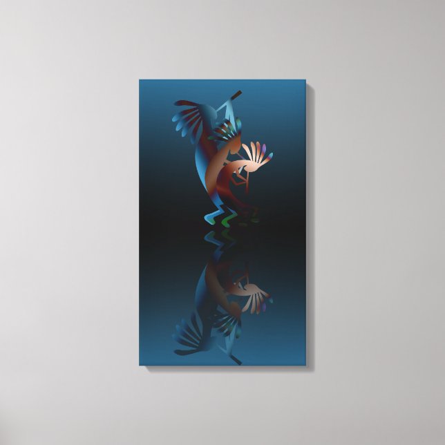 Toile Kokopelli Blues Music 14"x24" (Recto)