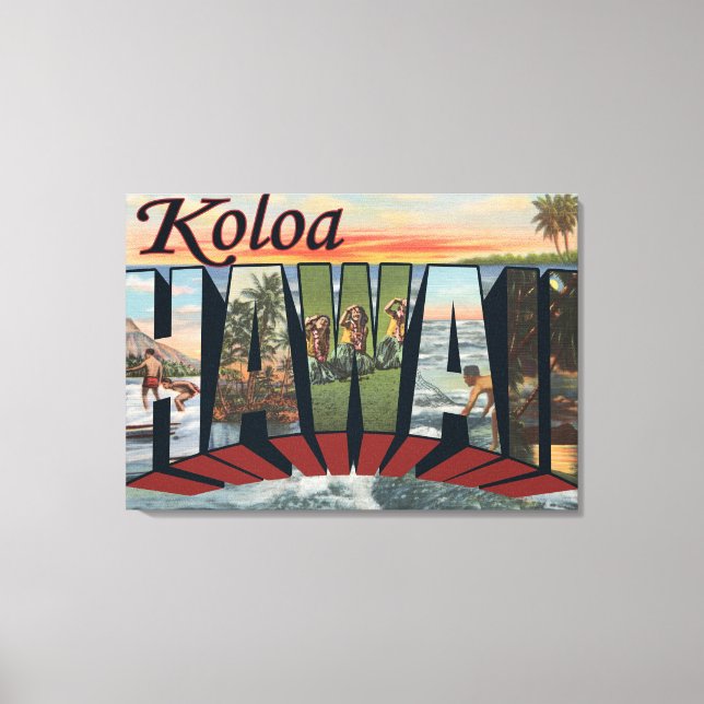 Toile Koloa, HawaiiGrandes ScènesKoloa, HI (Recto)