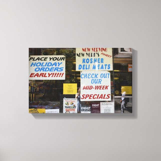 Toile Kosher Deli Meats Knish New York City Photographie (Recto)