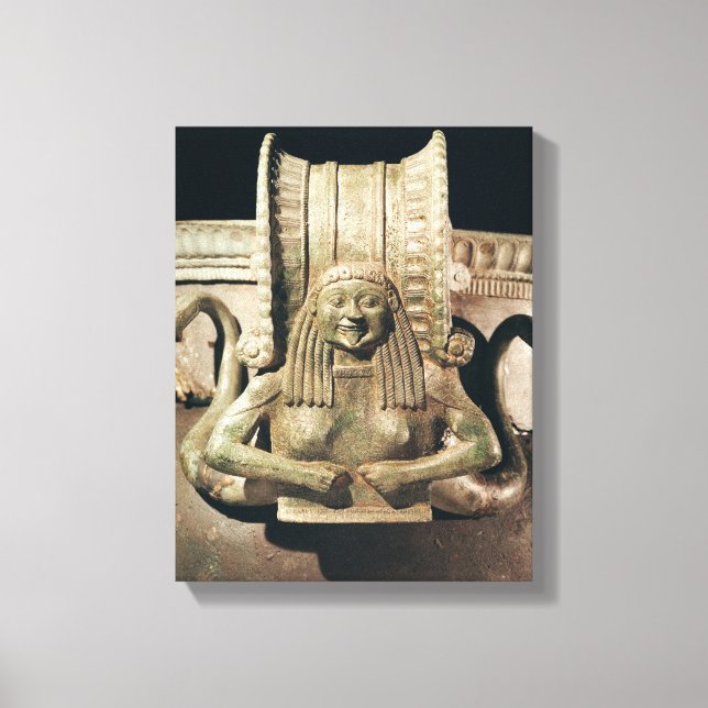 Toile Krater, détail de la poignée (Recto)