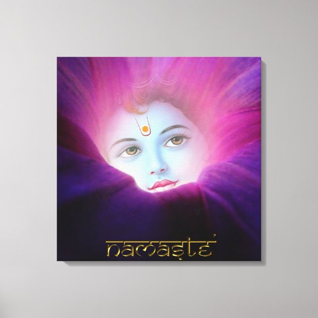 Toile Krishna Morning Glory Namaste Stretched Canvas Pri (Recto)