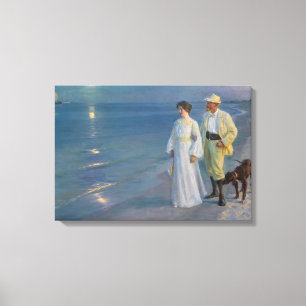 Toile Kroyer - L'artiste et sa femme sur la plage